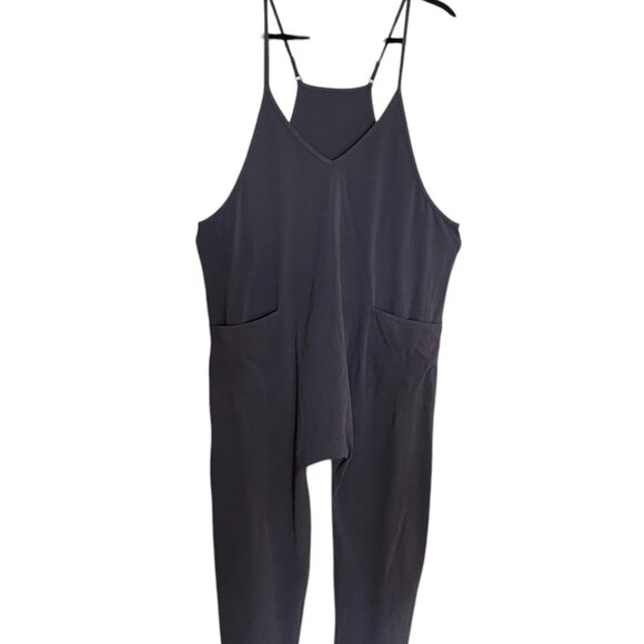 Oversized Drop Crotch Jersey Jumper Romper Gray Garden Girl Boho Lagenlook-M/L - Picture 1 of 8